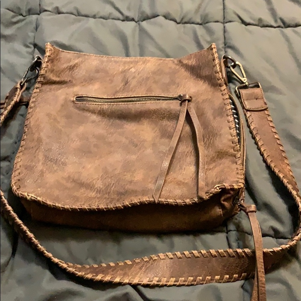 Brown leather purse